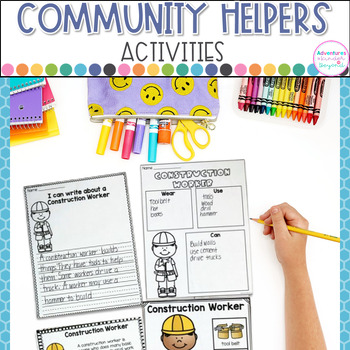 Preview of Community Helpers Activities Thematic Unit Career Exploration Worksheets Primary