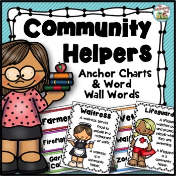 Preview of Community Helpers Anchor Charts and Word Wall Cards
