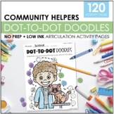 Community Helpers Articulation Dot-to-Dot Doodle Pages | S