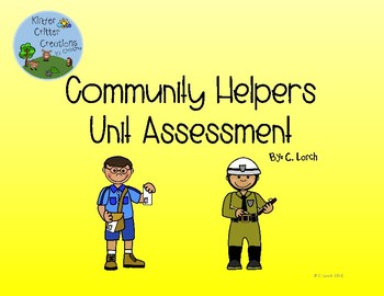 Preview of Community Helpers Assessment Activity