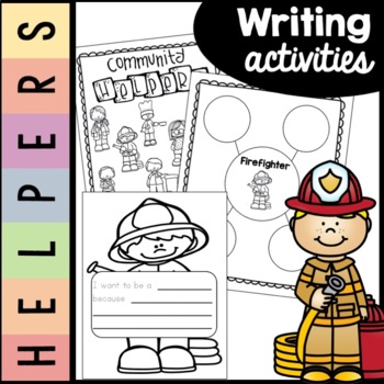 Preview of Community Helpers Writing | Kindergarten | Craft