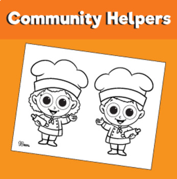community helpers coloring pages crafts