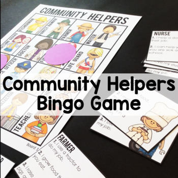 Preview of Community Helpers and Occupations Bingo Game