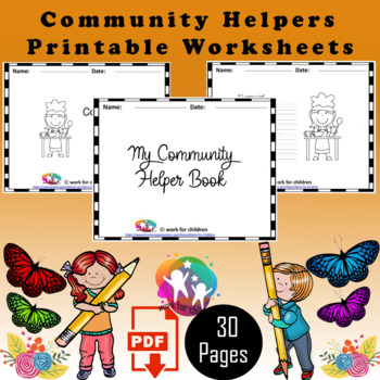 Preview of Community Helpers Book Printable
