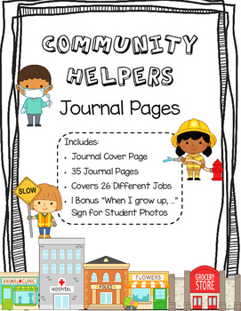 Preview of Community Helpers Book or Journal Pages
