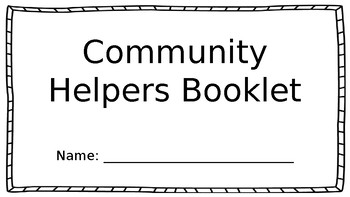 Preview of Community Helpers Booklet
