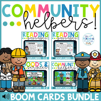 Preview of Community Helpers Boom Cards™ BUNDLE | Distance Learning | Digital Task Cards