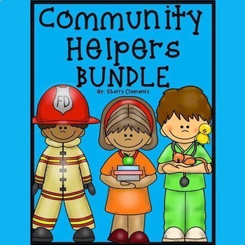 Preview of Community Helpers Bundle | Word Problems | Writing | Emergent Reader | Ten Frame