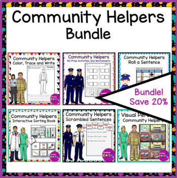 Preview of Occupational Therapy Community Helpers Activities and Worksheets Bundle