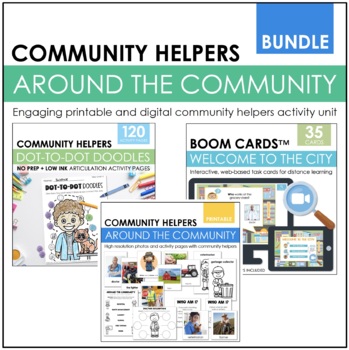Preview of Community Helpers Bundle Careers and Jobs in the Community | Print and Digital
