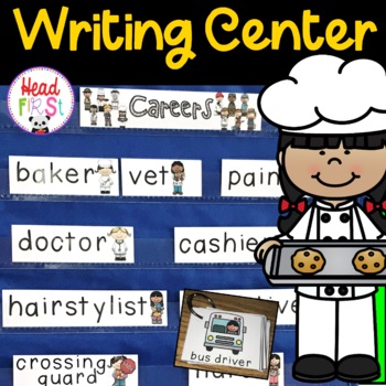 Preview of Careers Community Helpers Vocabulary Words and Picture Cards Writing Center ESL