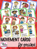 Community Helpers Careers Movement Cards and Brain Break T