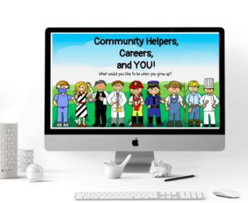 Preview of Community Helpers, Careers, and YOU!  A distance learning career lesson!
