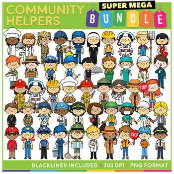 Preview of Community Helpers Clip Art MEGA BUNDLE!