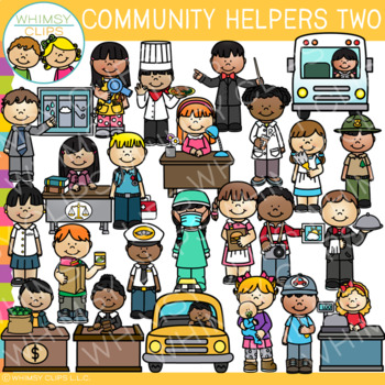 Preview of Occupation Kids Community Helpers Clip Art (Set Two)