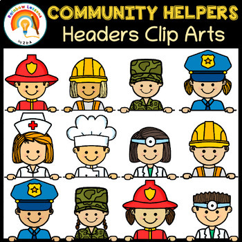 Preview of Community Helpers Clipart | Community Helpers Headers | Community Helpers Faces