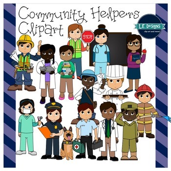 Preview of Community Helpers Clipart {L.E. Designs}