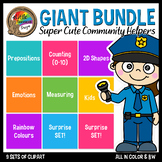 Community Helpers Clipart - Math and Literacy - GIANT GROW