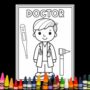 Community Helpers Coloring (36 Coloring Pages) by Teacher's Helper