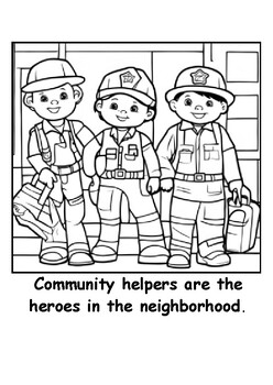 Preview of Community Helpers Coloring Book