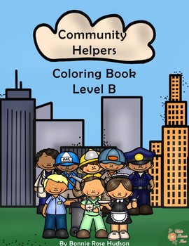 Preview of Community Helpers Coloring Book-Level B