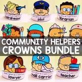Community Helpers Coloring Crowns Headbands Hats Craft Bundle