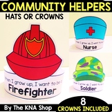Community Helpers Coloring Hats Headbands Crowns Craft Wri