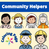 Community Helpers Coloring Page | Labor Day Activities