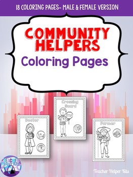 Preview of Community Helpers Coloring Pages