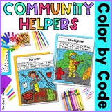 Community Helpers Coloring Pages - Color By Number - Numbe