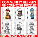 Community Helpers Counting Puzzles Numbers 1-10
