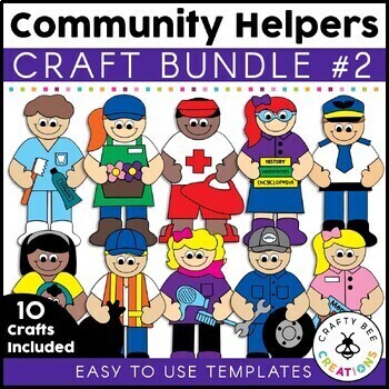 Preview of Community Helpers Crafts Bundle 2 | Career Day Activities