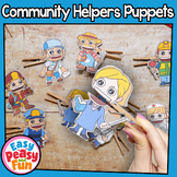 Community Helpers Crafts | Community Workers Clothespin Pu