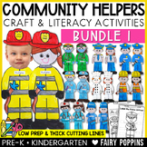Community Helpers Crafts & Literacy Worksheet Activities B