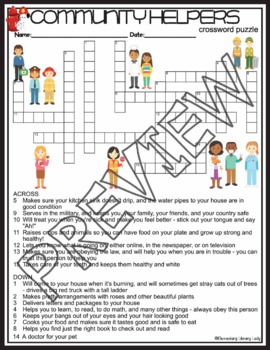 Community Helpers Activities Crossword Puzzle and Word Searches | TpT
