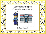Community Helpers Cut and Paste Puzzles Easy Morning Work 
