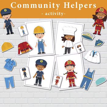 Preview of Community Helpers Dress Up Preschool Printable Worksheets Professions