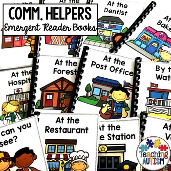 Preview of Community Helpers Emergent Reader Books