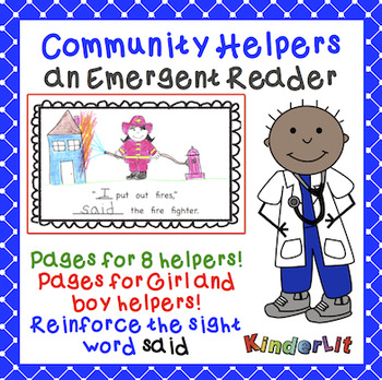 Preview of Community Helpers Emergent Reader FREEBIE