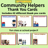 Community Helpers First Reponders Thank You Postcards