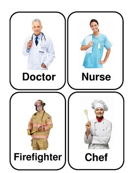 Preview of Community Helpers Flashcards *Real Photos!