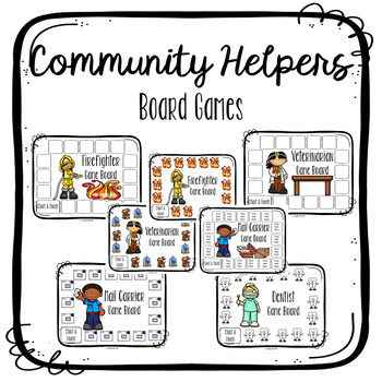 Preview of Community Helpers {Board Games}
