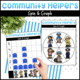 Community Helpers Spin & Graph Math Activity