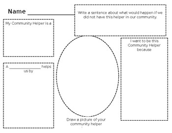 Preview of Community Helpers Graphic Organizer