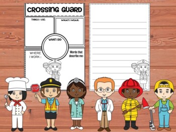 Preview of Community Helpers Graphic Organizers and Writing Papers - Set 1