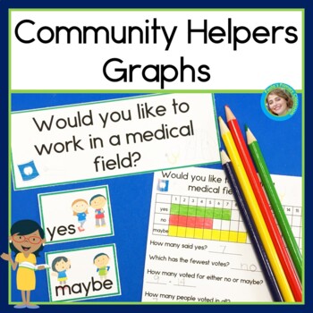 Preview of Community Helpers Graphing | Making and Interpreting Picture and Bar Graphs