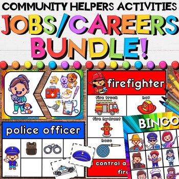 Preview of Community Helpers Growing Bundle for Elementary Job Education Career Counseling
