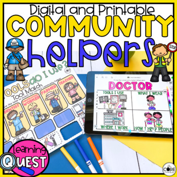 Preview of Community Helpers Independent Work - Print & Digital Activities - Learning Quest