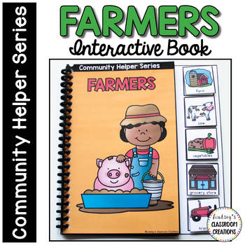 Preview of Community Helpers Interactive Book - Farmers