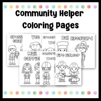 Preview of Community Helpers- Jobs- Coloring Pages
